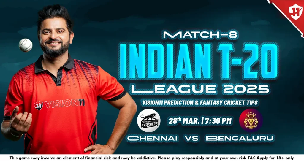 Chennai vs Bengaluru – Indian T20 League 2025 8th Match Prediction and Fantasy Cricket Tips