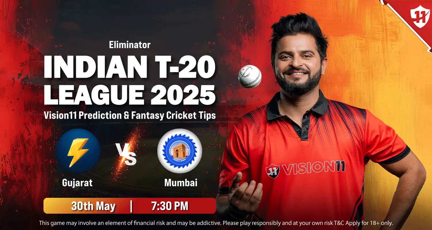 Gujarat vs Mumbai(GT vs MI)-IPL 2025 Eliminator Match Prediction and Fantasy Cricket Tips | Blog Banner