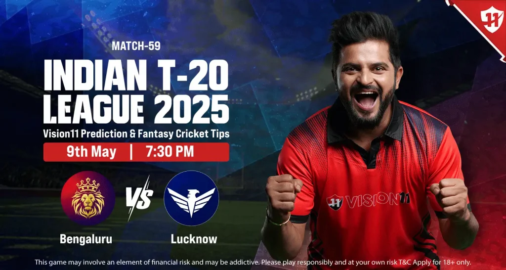 Lucknow vs Bengaluru – IPL 2025 59th Match Prediction and Fantasy Cricket Tips