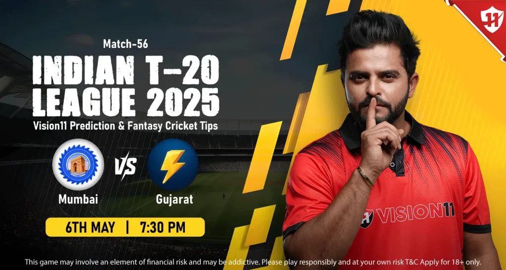 Mumbai vs Gujarat – IPL 2025 56th Match Prediction and Fantasy Cricket Tips