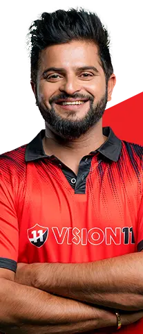 Suresh Raina, the cricket legend, brings his finesse to Vision11, enhancing your fantasy gaming experience